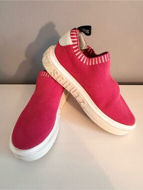SCHUTZ - Hot Pink, Women’s, Knit Sneakers, Platform, Chunky, Pull On, Size 9
